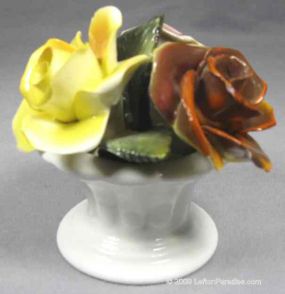 Bone China Vase with Roses
